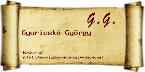 Gyuricskó György névjegykártya